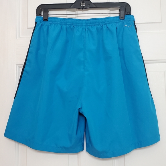 XL Turquoise & Gray NIKE Running Lined Gym Shorts Dri Fit Mens - Picture 3 of 8